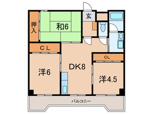 門戸パレスの物件間取画像